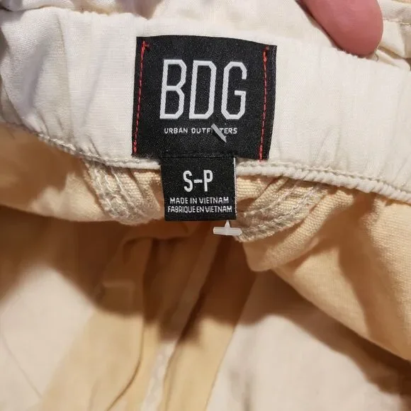 BDG Urban Outfitters Jean Joggers Womens Size S-P Cream Retro 90s Cargo Pocket - Picture 9 of 12